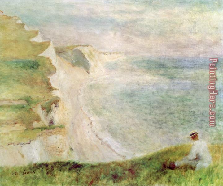 Pierre Auguste Renoir Cliffs at Pourville